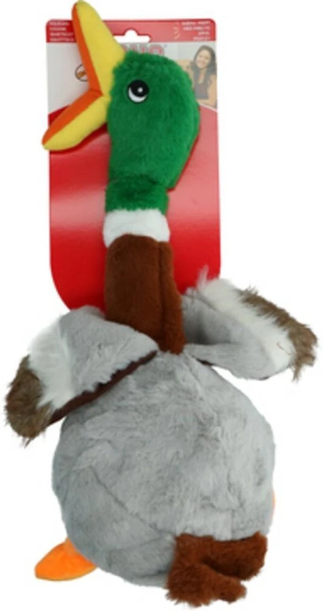 Kong Shakers Honkers Duck - Hondenspeelgoed - Grijs Bruin Groen Large 4 Kong Shakers Honkers Duck - Hondenspeelgoed - Grijs Bruin Groen Large - Afbeelding 2