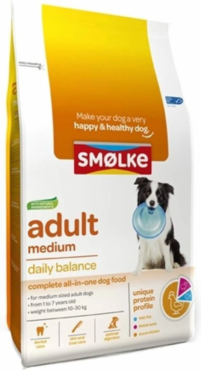 Smolke Adult Medium Brokken - Hondenvoer - 3 Kg 3 Smolke Adult Medium Brokken - Hondenvoer - 3 Kg