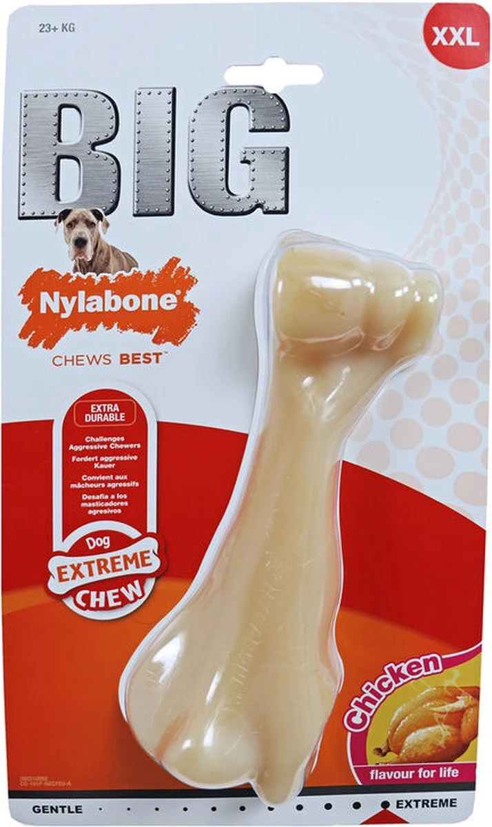 Nylabone Big Chew Kauwbot - Kipsmaak - Hond Zwaarder Dan 23 Kg 11 Nylabone Big Chew Kauwbot - Kipsmaak - Hond Zwaarder Dan 23 Kg - Afbeelding 9