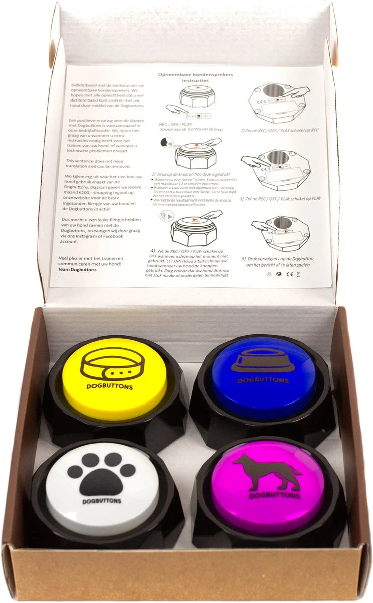 Merkloos Dogbuttons® – PETIFY PREMIUM Praatknoppen - 4stuks – Praatknop – Hond – Opneembare Knoppen – Hond Praten – Hondentraining – Praatknoppen – Dog Button – Hondenknop – Huisdier – Honden Speelgoed Intelligentie – Praten Met Hond – Laat Uw Hond Spreken! 8 Merkloos Dogbuttons® – PETIFY PREMIUM Praatknoppen - 4stuks – Praatknop – Hond – Opneembare Knoppen – Hond Praten – Hondentraining – Praatknoppen – Dog Button – Hondenknop – Huisdier – Honden Speelgoed Intelligentie – Praten Met Hond – Laat Uw Hond Spreken! - Afbeelding 6