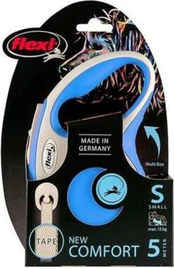 Flexi Rollijn New Comfort Tape L 8 M - Hondenriem - Blauw&Lichtgrijs -Hondenbenodigdheden 778x1200
