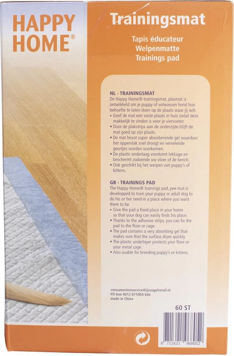 Happy Home Trainingsmat - Zindelijkstraining - 60 Stuks - 60X60 Cm 4 Happy Home Trainingsmat - Zindelijkstraining - 60 Stuks - 60X60 Cm - Afbeelding 2