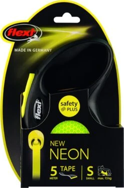 Flexi New Classic - Hondenriem Incl. Neon Band - Geel - S - 5 M - (<12 Kg) -Hondenbenodigdheden 792x1200