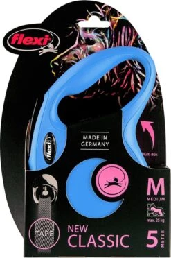 Flexi New Classic Tape - Hondenriem - Blauw - M - 5 M - (<25 Kg) -Hondenbenodigdheden 797x1200