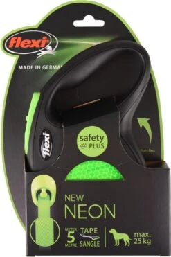Flexi New Neon Tape - Hondenriem - Zwart/Groen - M - 5 M - (<25 Kg) -Hondenbenodigdheden 800x1200 4