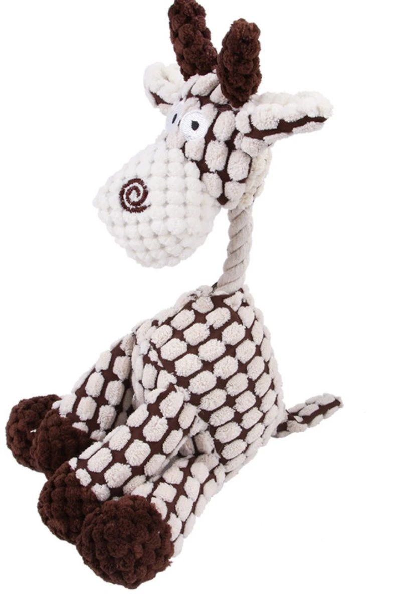 Honden Knuffel - Set Van 2 - Hondenspeelgoed Met Piep - Honden En Katten - Ezel En Giraf - Sellaio 14 Honden Knuffel - Set Van 2 - Hondenspeelgoed Met Piep - Honden En Katten - Ezel En Giraf - Sellaio - Afbeelding 12