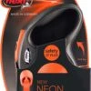 Flexi New Neon Tape - Hondenriem - Zwart/Oranje - M - 5 M - (<25 Kg) -Hondenbenodigdheden 807x1200 1