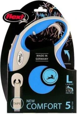 Flexi Rollijn New Comfort Tape L 8 M - Hondenriem - Blauw&Lichtgrijs -Hondenbenodigdheden 810x1200 2