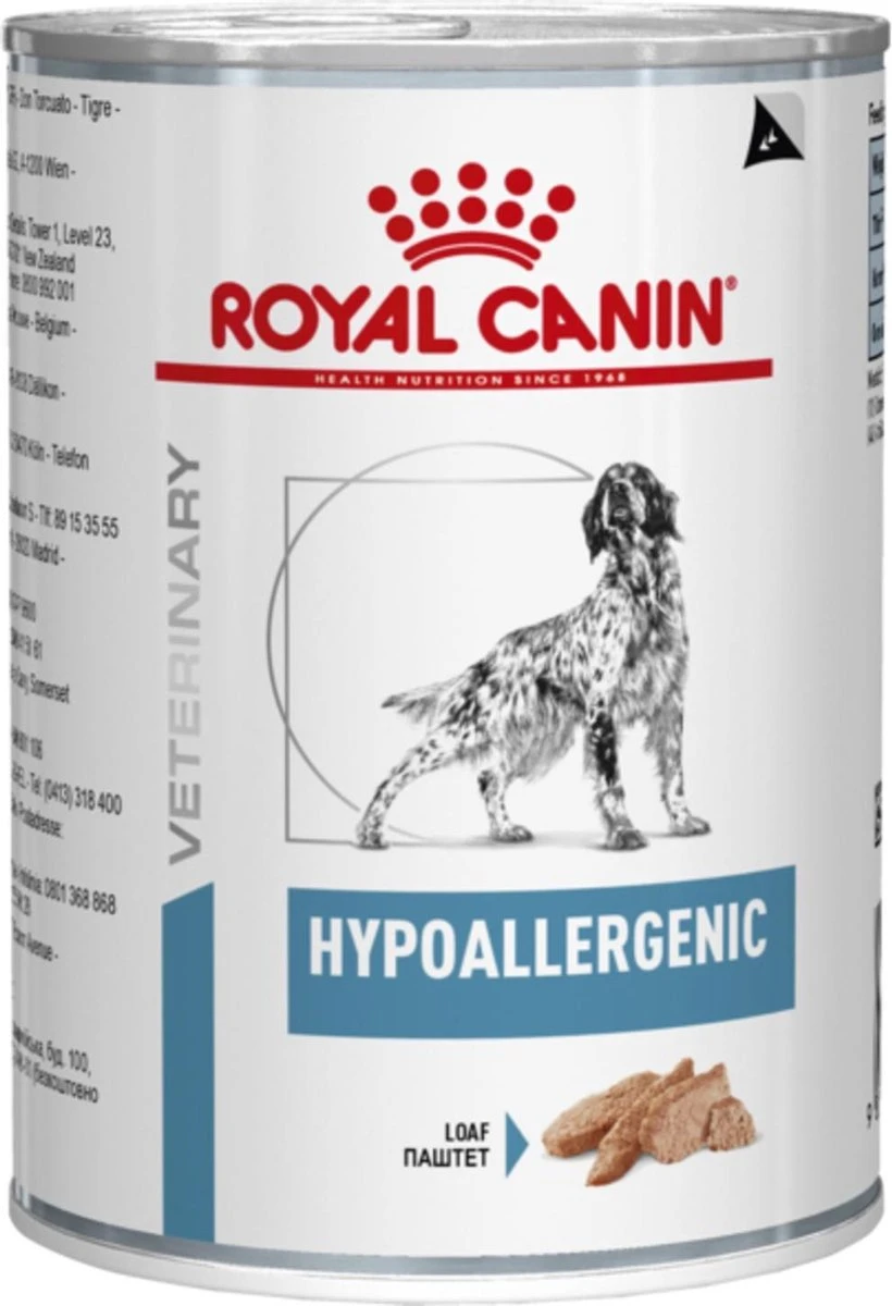Royal Canin Hypoallergenic Hond - 12 X 400 G Blikken 3 Royal Canin Hypoallergenic Hond - 12 X 400 G Blikken