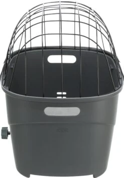 Trixie Fietsmand Voor Bagagedrager Met Draadkoepel Kunststof Grijs (46X36X47 CM) -Hondenbenodigdheden 836x1200 2