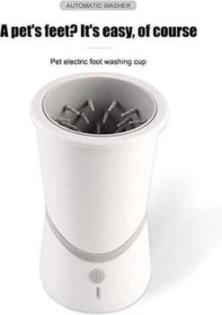 Merkloos Elektrische Hondenpootreiniger Draagbare Pet Voetenreinigingsborstel Zuigerkom Hondenvoetenreiniger Wasmachine Zachte Siliconenborstels Voor Modderige Poten Oplaadbare USB -Hondenbenodigdheden 846x1200