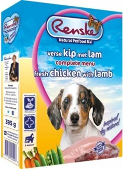 Hondenbenodigdheden 28 10x Renske Vers Gestoomd Complete Menu Kip - Lam 395 Gr
