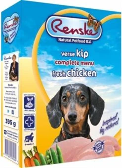 Hondenbenodigdheden 30 10x Renske Vers Gestoomd Complete Menu Kip - Rijst 395 Gr