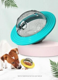 Merkloos Hondenspeeltje UFO Blauw Geschikt Voor Puppy's Tot En Met Grote Honden - Honden Speelgoed - Anti Bijt Speelgoed - Voerbal - Honden Speelgoed Intelligentie - Bijtspeelgoed - Interactieve Hond - Hondenspeeltjes - Traingsbal - Sterk Materiaal - Blauw -Hondenbenodigdheden 873x1200