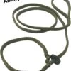 Abany Quality Design 1.80 Mtr Jachtgroen - Jachtlijn - Dubbele Stop - Retrieverlijn - Gentle Leader - Lijn Leiband Met Halsband - Sliplijn Met Stop – Half Slip - Puppylijn - Vanglijn - Mantrailing - 1R1909 -Hondenbenodigdheden 894x1200