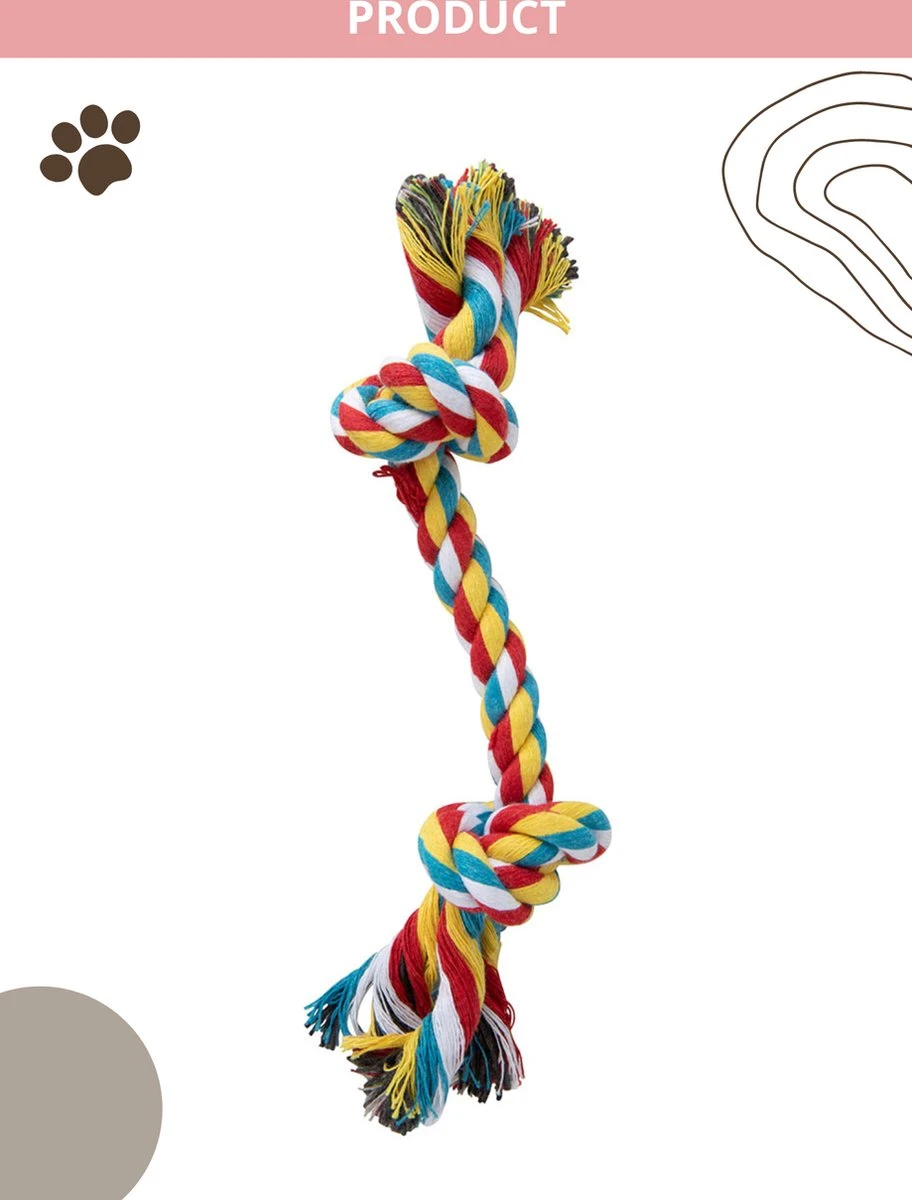 Speeltouw Hond - 3 Stuks - Speelgoed Hond - Flostouw - Hondenspeelgoed - Puppy - Trektouw 5 Speeltouw Hond - 3 Stuks - Speelgoed Hond - Flostouw - Hondenspeelgoed - Puppy - Trektouw - Afbeelding 3