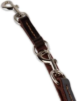 Multifunctionele Hondenriem - 220cm - Bruin - Leren Hondenriem - 100% Volnerfleer - Hondenriem Leer - Leiband Hond -Hondenbenodigdheden 913x1200
