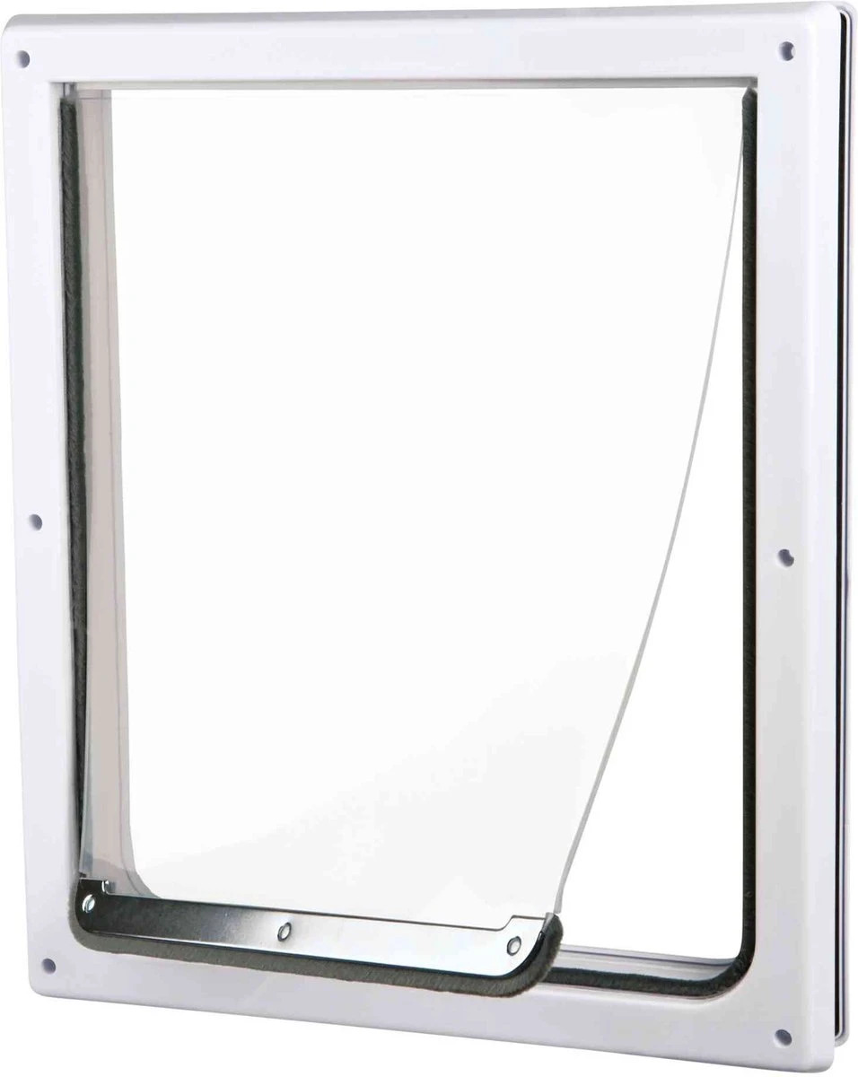 Trixie 2-Weg Hondenluik Wit - S-M 30 X 36 CM 3 Trixie 2-Weg Hondenluik Wit - S-M 30 X 36 CM